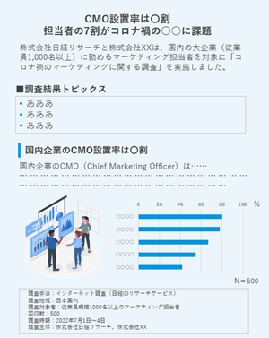 調査結果のニュースリリースのイメージ