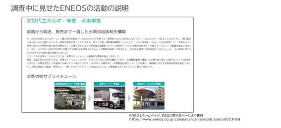 ENEOSの活動の説明